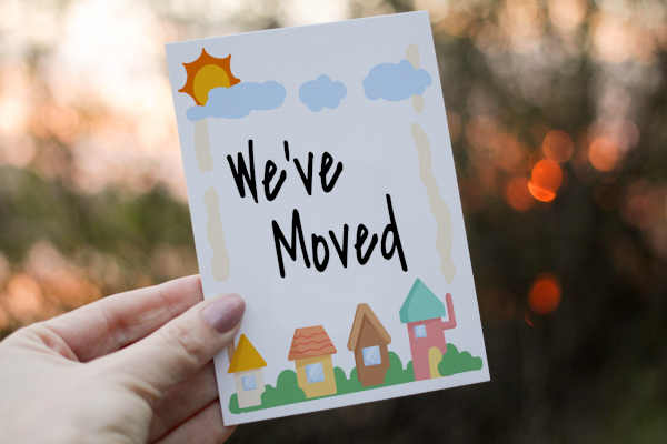 We've Moved, Personalised Card for New Home